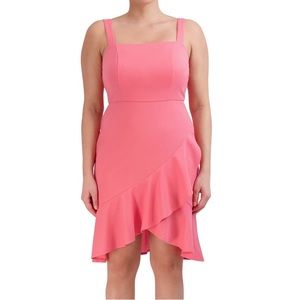 BCBG Women's Paris Ruffle Skirt Dress sz Medium NEW Cosmo Pink